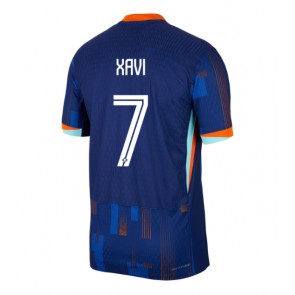 Holland Xavi Simons #7 Udebanetrøje EM 2024 Kort ærmer